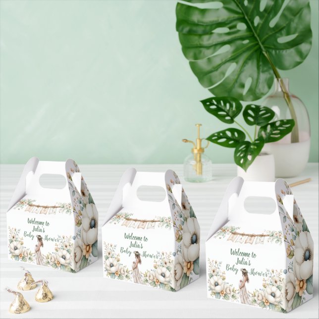 Rustic Floral Baby Shower  Presentaskar (Multipel)