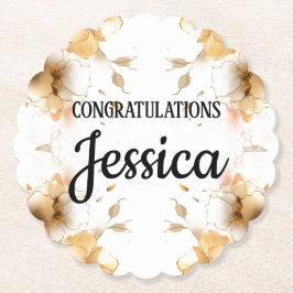 Rustic Floral Baby Shower Underlägg Papper