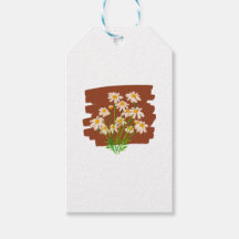 Rustic floral design on brown background