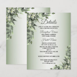 Rustic Floral Greenery Eucalyptus Leaves Details Tilläggskort