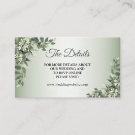 Rustic Floral Greenery Eucalyptus Leaves Details Tilläggskort