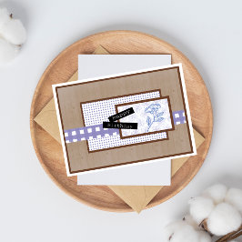 Rustic Floral Purple Birthday Kort