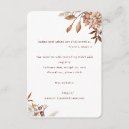 Rustic Floral Wedding Enclosure Card – Earthy Eleg Tilläggskort