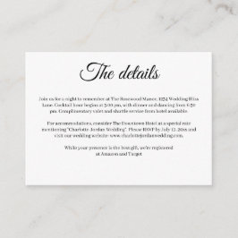 Rustic Floral Wedding Enclosure Card Tilläggskort