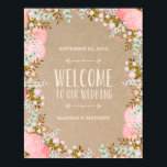 Rustic Flowers | Bröllopmottagningsskylt Poster<br><div class="desc"></div>