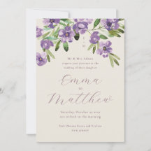 Rustic Flowers Lila Bröllop