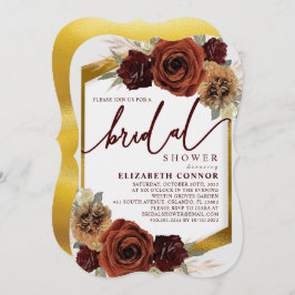 Rustic Flowers och Pampas Grass Möhippa Inbjudningar