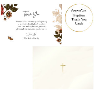 Rustic Flowers Ortodox Christian Baptism Tack Kort