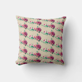 Rustic Flowers Throw Cushion Kudde