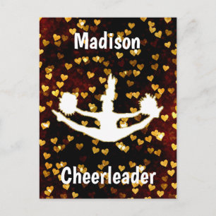 Rustic Flytande Hearts Cheerlead Postcard Vykort