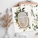 Rustic Foliage Farmhouse Elegant Botanical Bröllop Inbjudningar<br><div class="desc">Rustic bröllop-träskiffer inbjudan. Med vackra vattenfärgsdetaljer. Den här moderna bröllopsinbjudan kommer säkert att sätta stil för din stora dag.</div>
