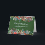 Rustic Foliage Friend God jul Kort<br><div class="desc">God jul för vänkort i rustisk grönt och vattenfärgsskog.</div>