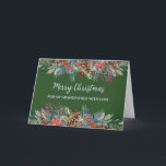 Rustic Foliage Grandfather God jul Kort<br><div class="desc">God jul för fargkort i rustisk grönt och vattenfärgat skogsblad.</div>