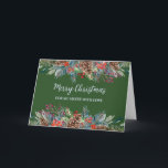 Rustic Foliage Sister God jul Kort<br><div class="desc">God jul för systerkort i rustisk grönt och vattenfärgsskogskarv.</div>