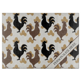 Rustic Folk Art Rooster Pattern, Farmhouse Kitchen