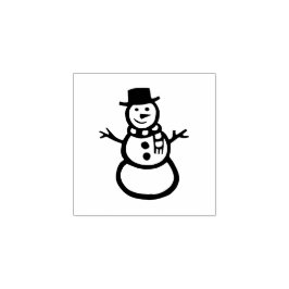 Rustic Folk Art Snögubbe julvinter Rubber St. Stämpel