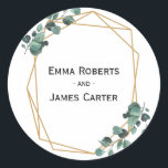 Rustic Folk Greenery Round Sticker Runt Klistermärke<br><div class="desc">Celebrate your rustic folk wedding with this charming greenery round sticker. Featuring folk-inspired design elements and a natural theme,  it's perfect for sealing envelopes,  favors,  or adding personalized flair to your event. A beautiful fit for any greenery wedding celebration.</div>