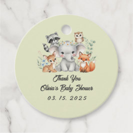 Rustic Forest Animals Greenery Tack Gåvor Etiketter