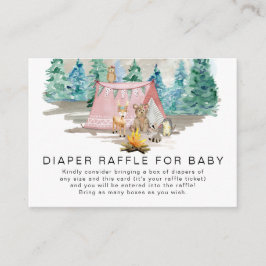 Rustic Forest Animals Hjort Bear Blommigt Baby Sho Tilläggskort