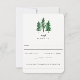 Rustic Forest Bröllop Food Allergy OSA kort