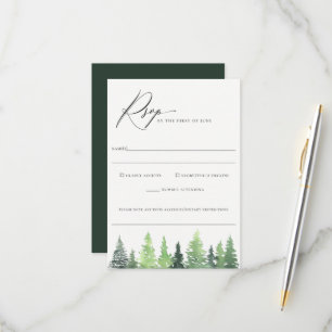 Rustic Forest Bröllop Food Allergy OSA kort