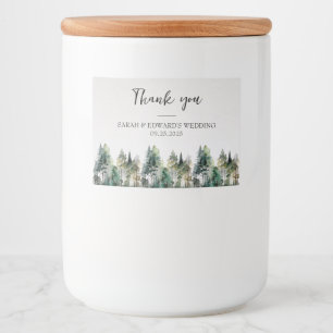 Rustic Forest Bröllop Mat Etiketter
