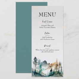 Rustic Forest Bröllop Menu