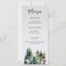 Rustic Forest Bröllop Menu