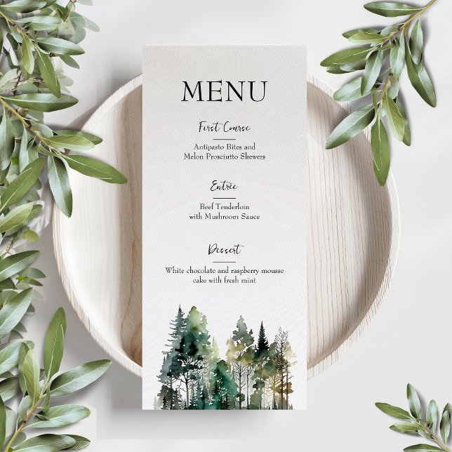 Rustic Forest Bröllop Menu (Skapare uppladdad)