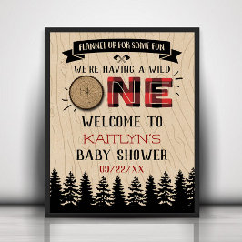 Rustic Forest Buffalo Plade Vild en babystötare Poster