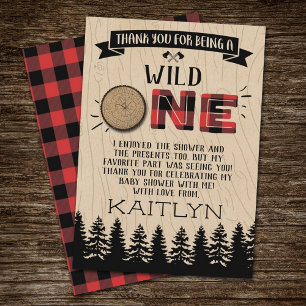 Rustic Forest Buffalo Plade Vild en babystötare Tack Kort