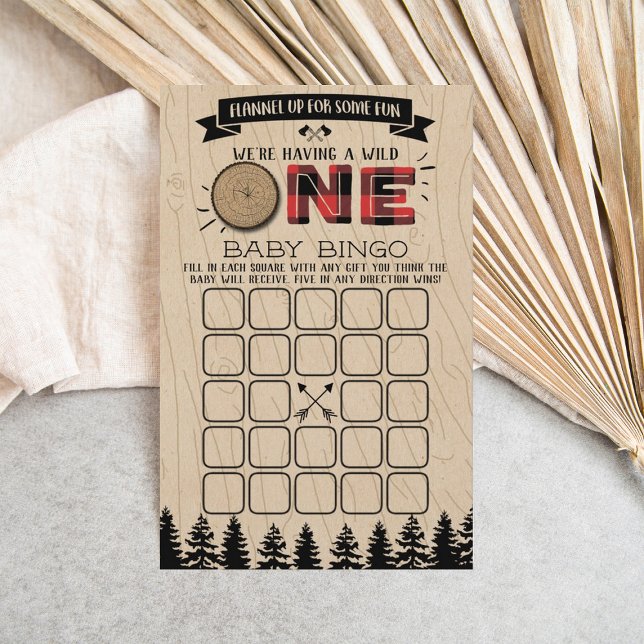Rustic Forest Buffalo Play Vild Ett Baby Bingo (Skapare uppladdad)