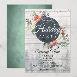 Rustic Forest Corporate Helgdag jul Party Inbjudningar