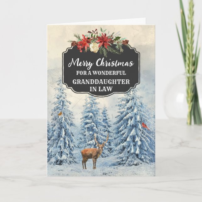 Rustic Forest Granddotti in Law God jul Kort (Framsida)