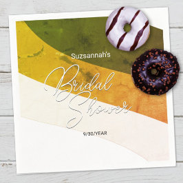 Rustic Forest Grönt Guld Cream Vågrät Streams Pappersservett