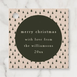 Rustic Forest Grönt Julgranar Gift från Gåvor Etiketter