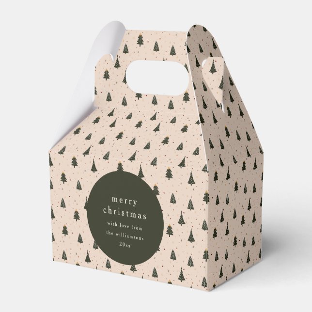 Rustic Forest Grönt Julgranar Gift från Presentaskar (Framsidan Sidan)