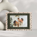 Rustic Forest Grönt Julgranar Two Photo Julkort<br><div class="desc">Rustic Forest Grönt Julgranar Two Photo Helgdag Card</div>