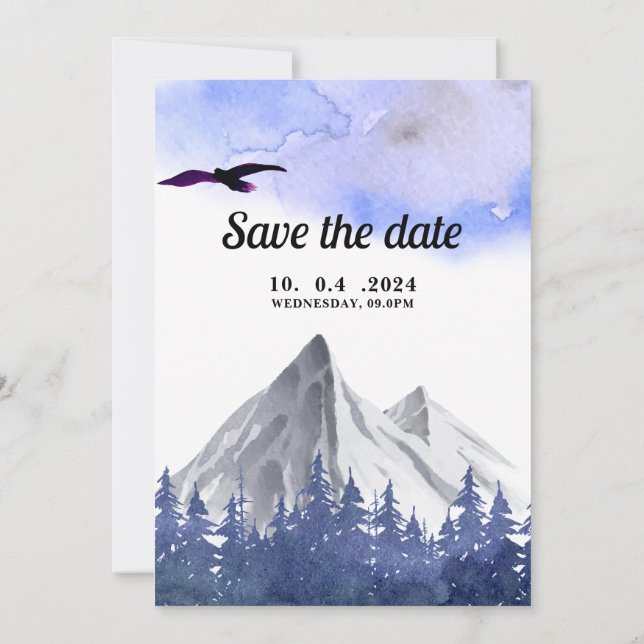 Rustic Forest-inbjudningskort utomhus Inbjudningar (Baksida)