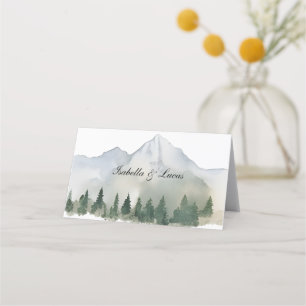 Rustic Forest och Mountain Bröllop Placeringskort
