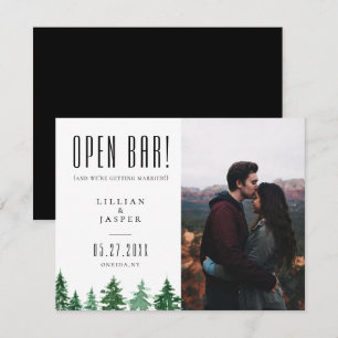 Rustic Forest OPEN PUB Spara datumet Humor Meddelande