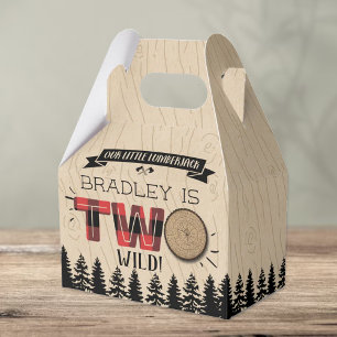 Rustic Forest Play Lumberjack Boys 2:a födelsedage Presentaskar