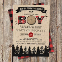 Rustic Forest Play Lumberjack Boys Baby Shower
