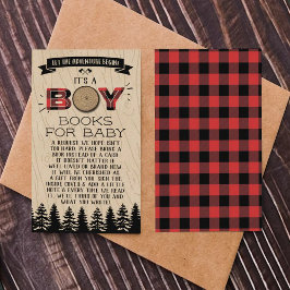 Rustic Forest Play Lumberjack Boys Baby Shower Tilläggskort