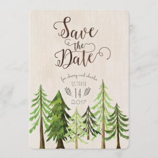 Rustic Forest Sparar datumen Spara Datumet
