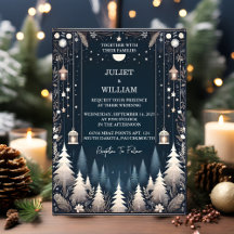 Rustic Forest Stars Snö Bright Winter Wedding
