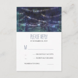 Rustic Forest String Ljus Bröllop OSA Card Kort