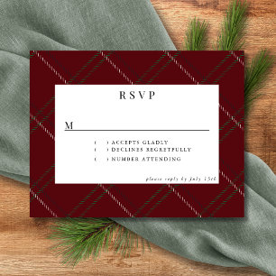 Rustic Forest Tartan Play Red Black Grönt White OSA Kort