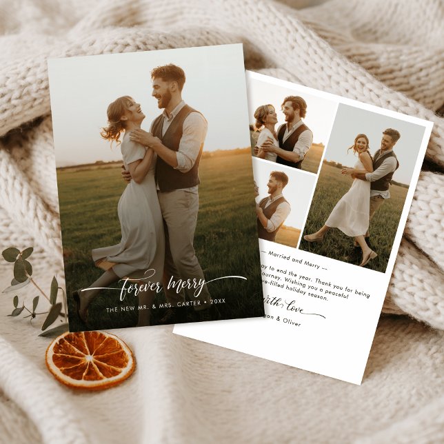 Rustic Forever God jul Nyligen 4 Foto Julkort (Skapare uppladdad)