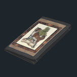 Rustic Fox Stepping på en Träd Trunk<br><div class="desc">Den här rustiska utskriften illustrerar en räv framför gräs träd. Färg ligger i det mjuka pastellområdet och bild har traditionella motiv i brungamen. Den här utformningen skulle vara ett tillägg till din dekoration i land.</div>